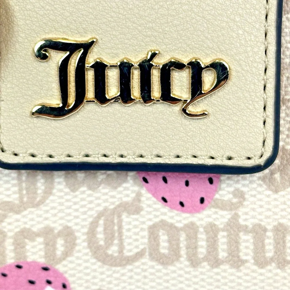 Juicy Couture Strawberry Wallet Keychain Card Holder Berry Sweet NWT